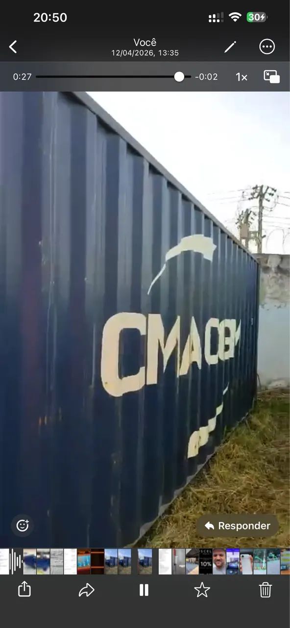 Contêiner 6 metros semi novo 