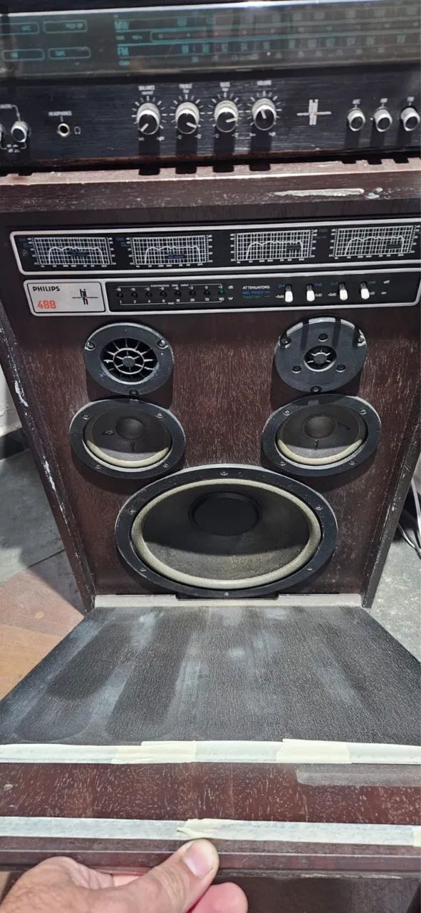 Som Vintage / Antigo Philips - Receiver 748 e Caixas 488 - Foto 2