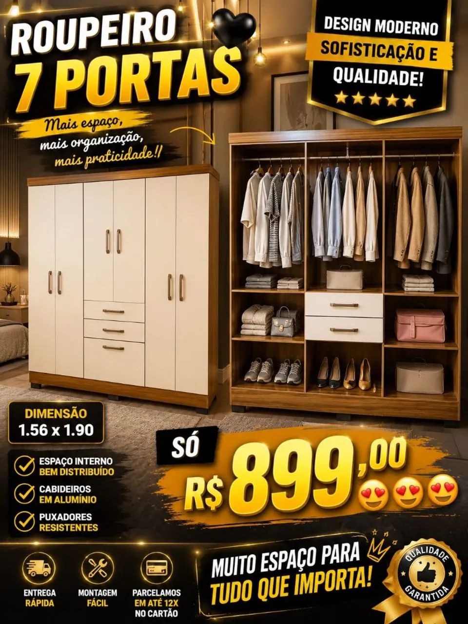 Guarda roupas novos 