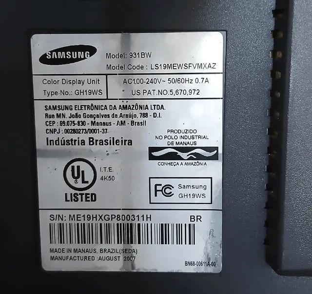 MONITOR SAMSUNG 931BW - 19 POL - Foto 3
