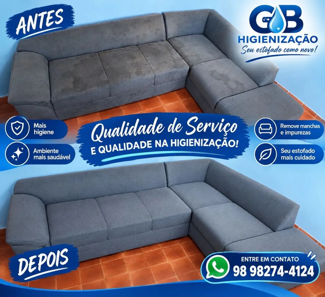 *HIGIENIZAÇÃO DE SOFÁ E COLCHÃO - Foto 5