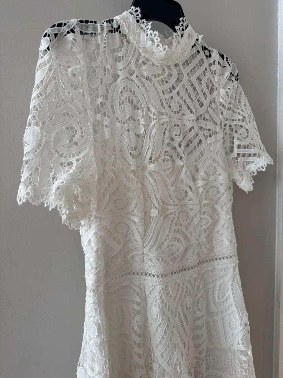 Vestido rendado branco - Foto 4