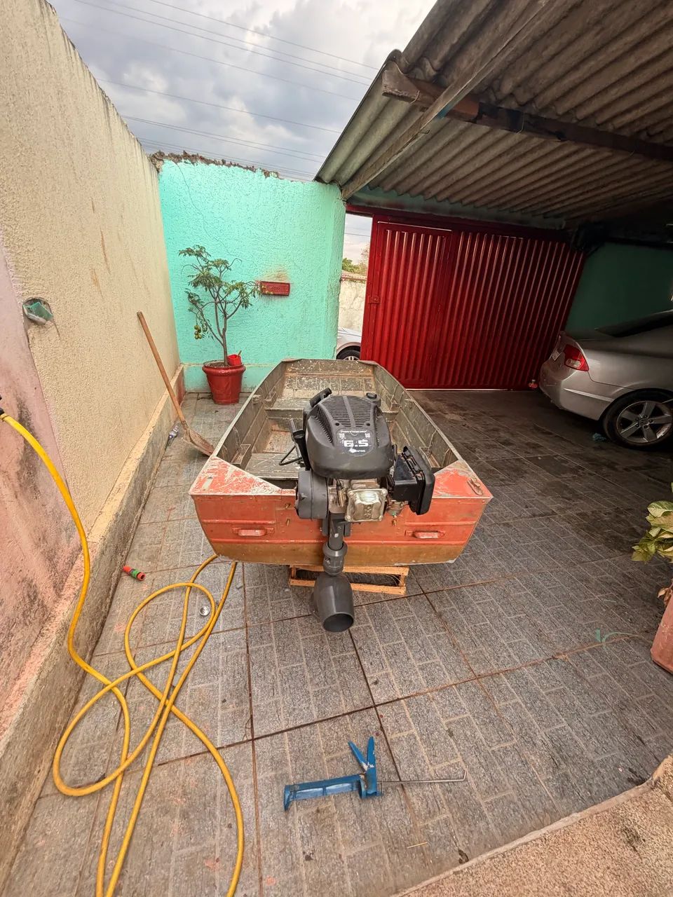 CANOA DE ALUMÍNIO DE 3 METROS COM MOTOR PANTANEIRO 6.5 HP   - Foto 5