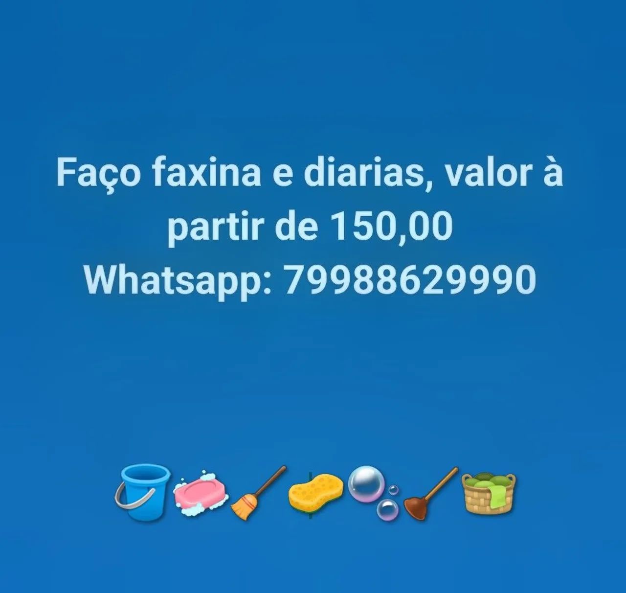 Faço faxinas e diárias (somente freelancer)