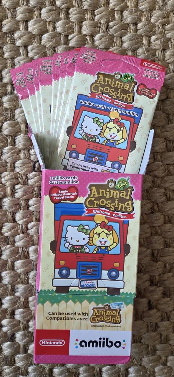 1 Pack com 6 cards Amiibo Animal Crossing SANRIO