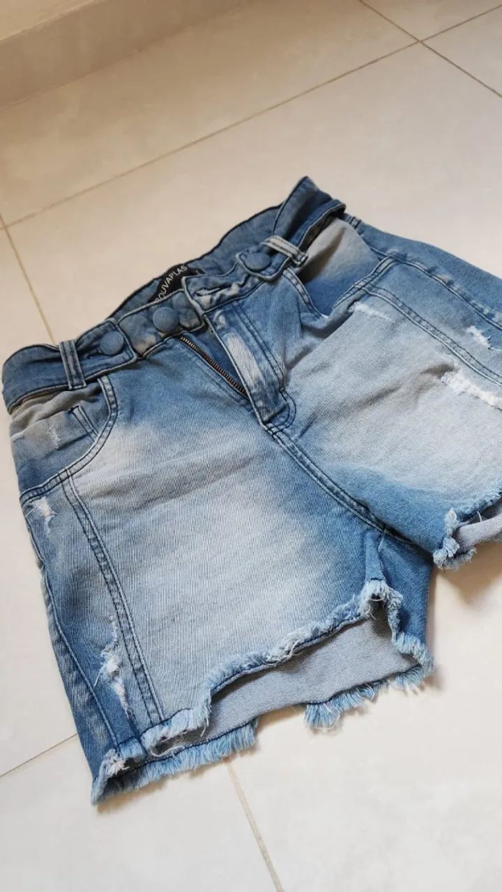 Shorts jeans femininos com elastano