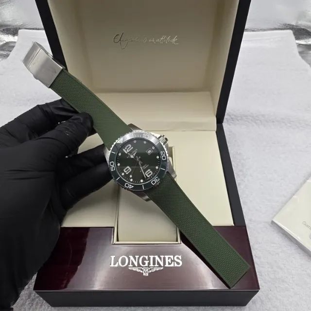 Relógio Longines Hydro Conquest Automático Verde Masculino  - Foto 5