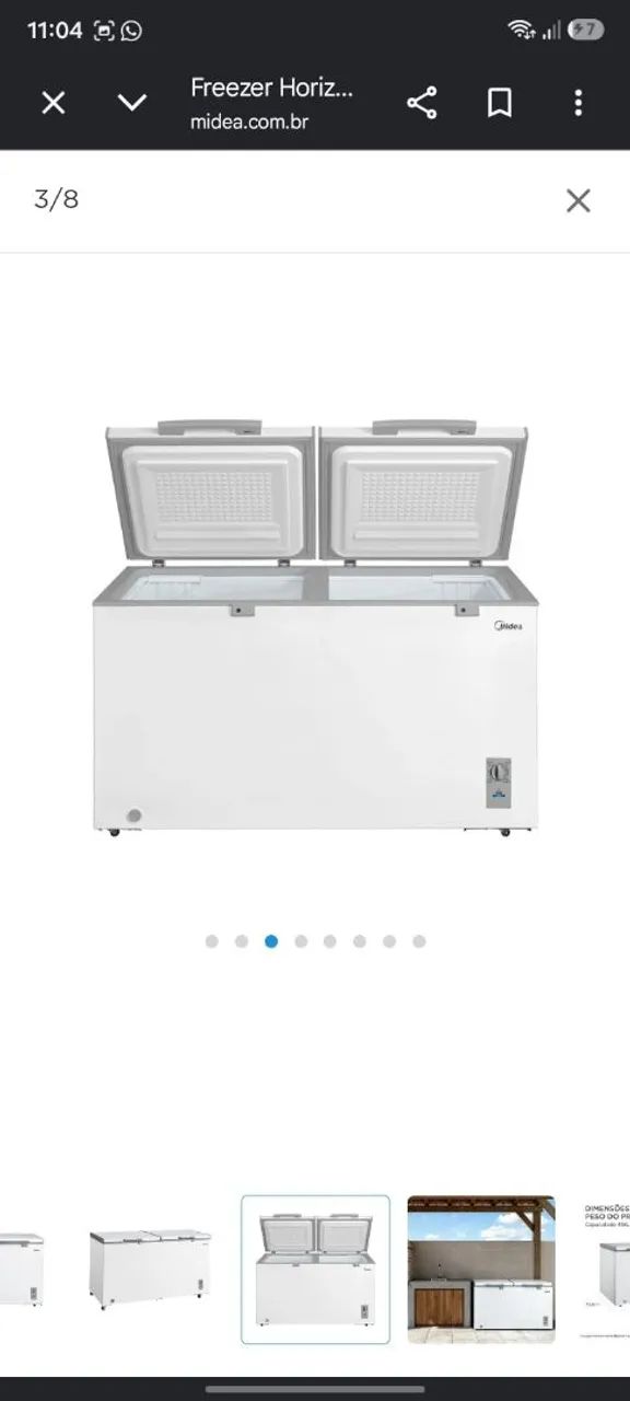 Freezer horizontal midea nunca usado - Foto 2