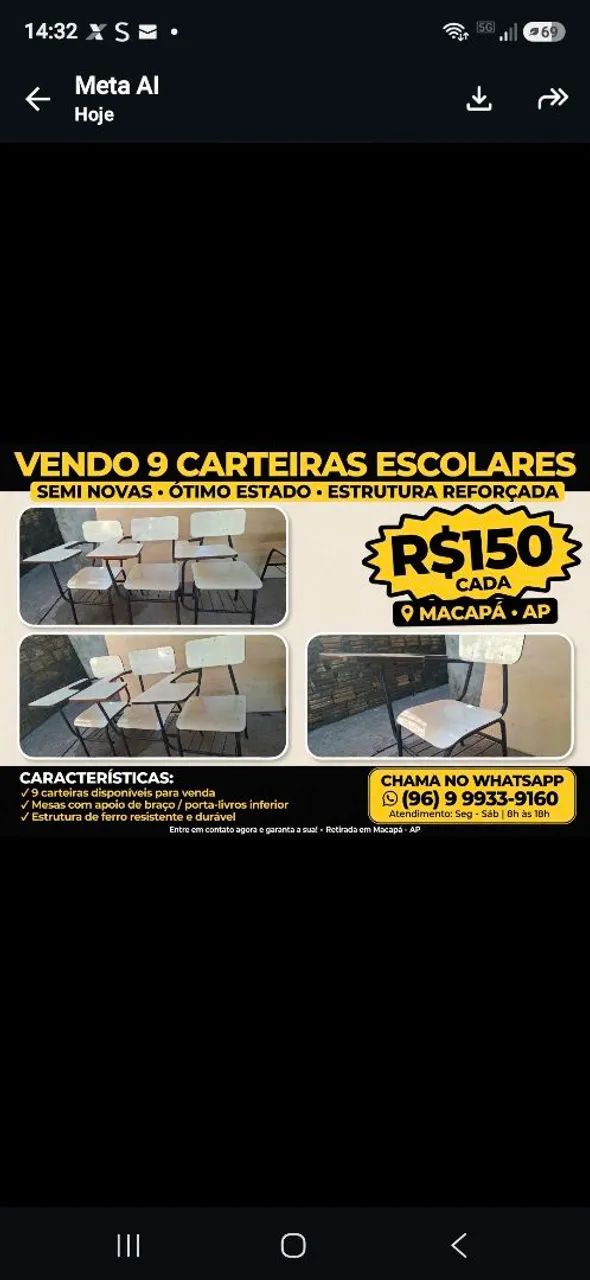 Carteiras Escolares - Foto 4