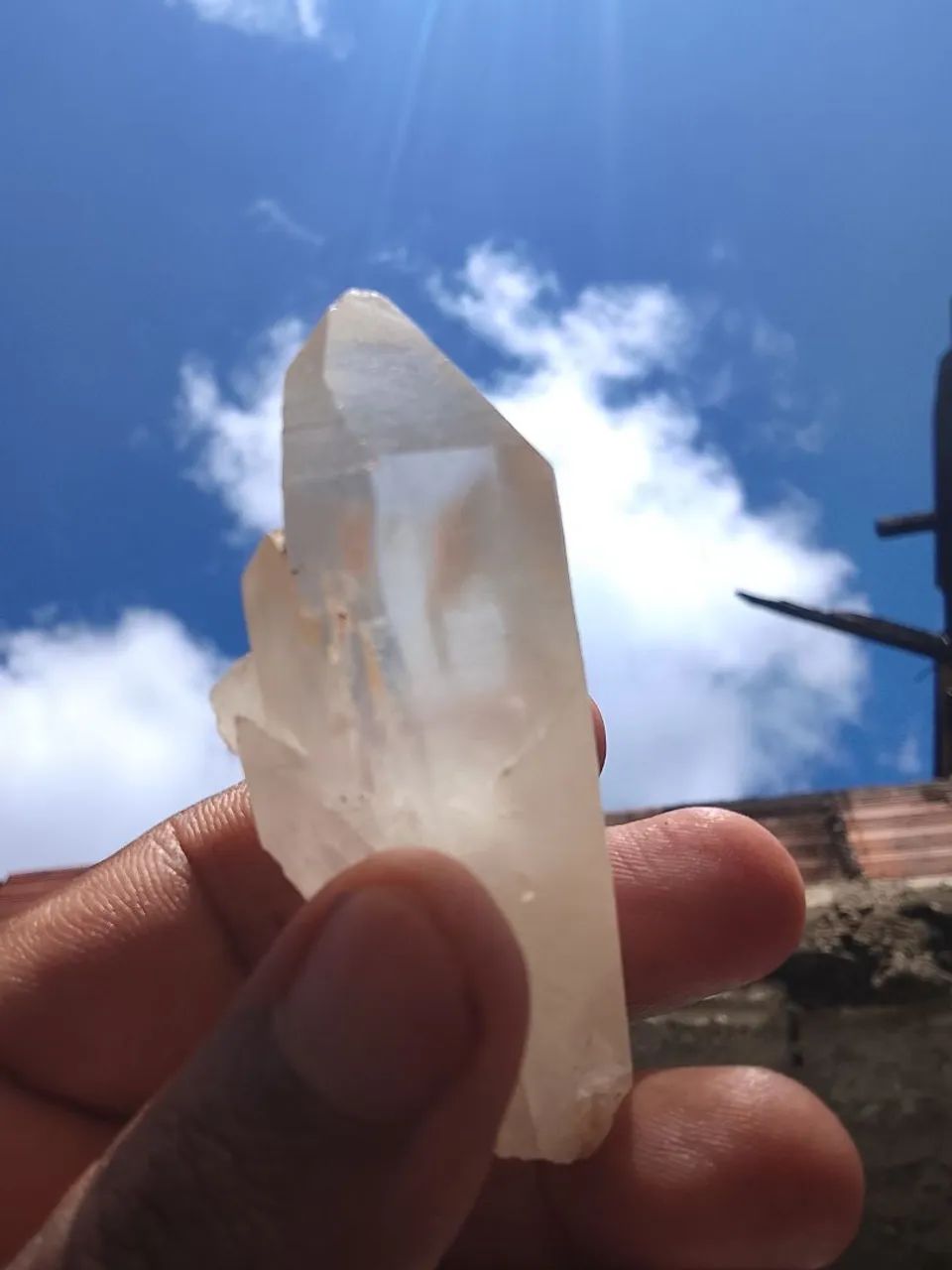 Ponta de Quartzo Hialino Natural - Cristal de Rocha 9cm - Foto 3