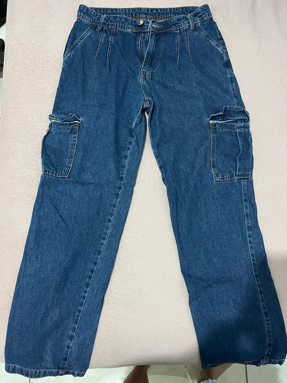 Calça cargo azul - Foto 2