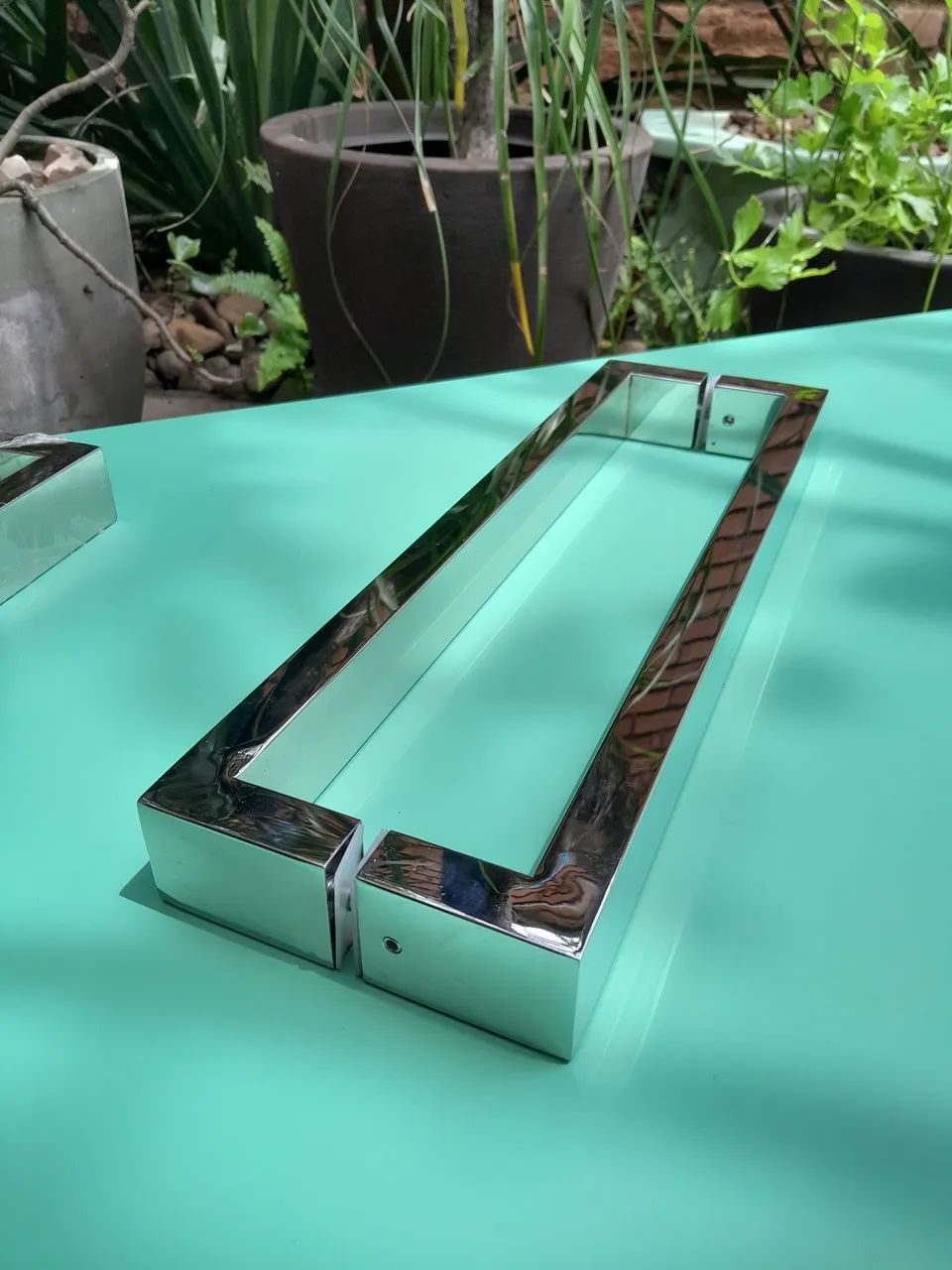 Puxador alça em aço inox polido - 42cm  - Foto 3