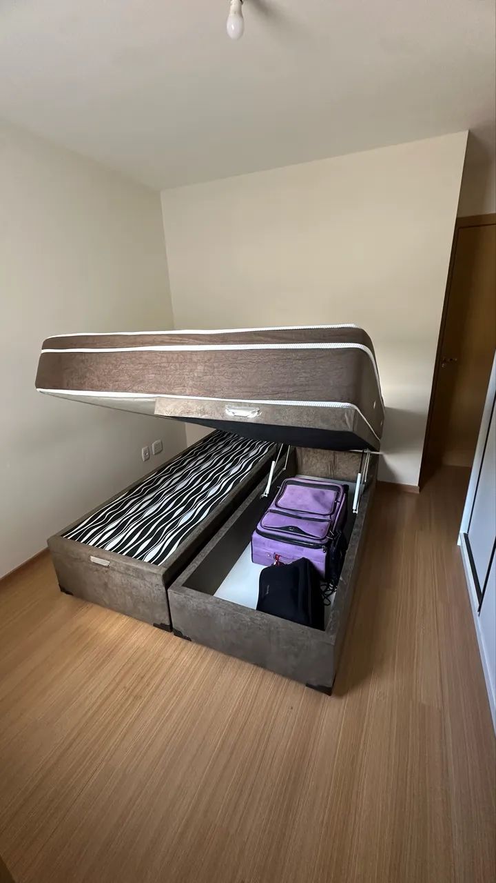 Cama com massagem bau box bi partido - Foto 2