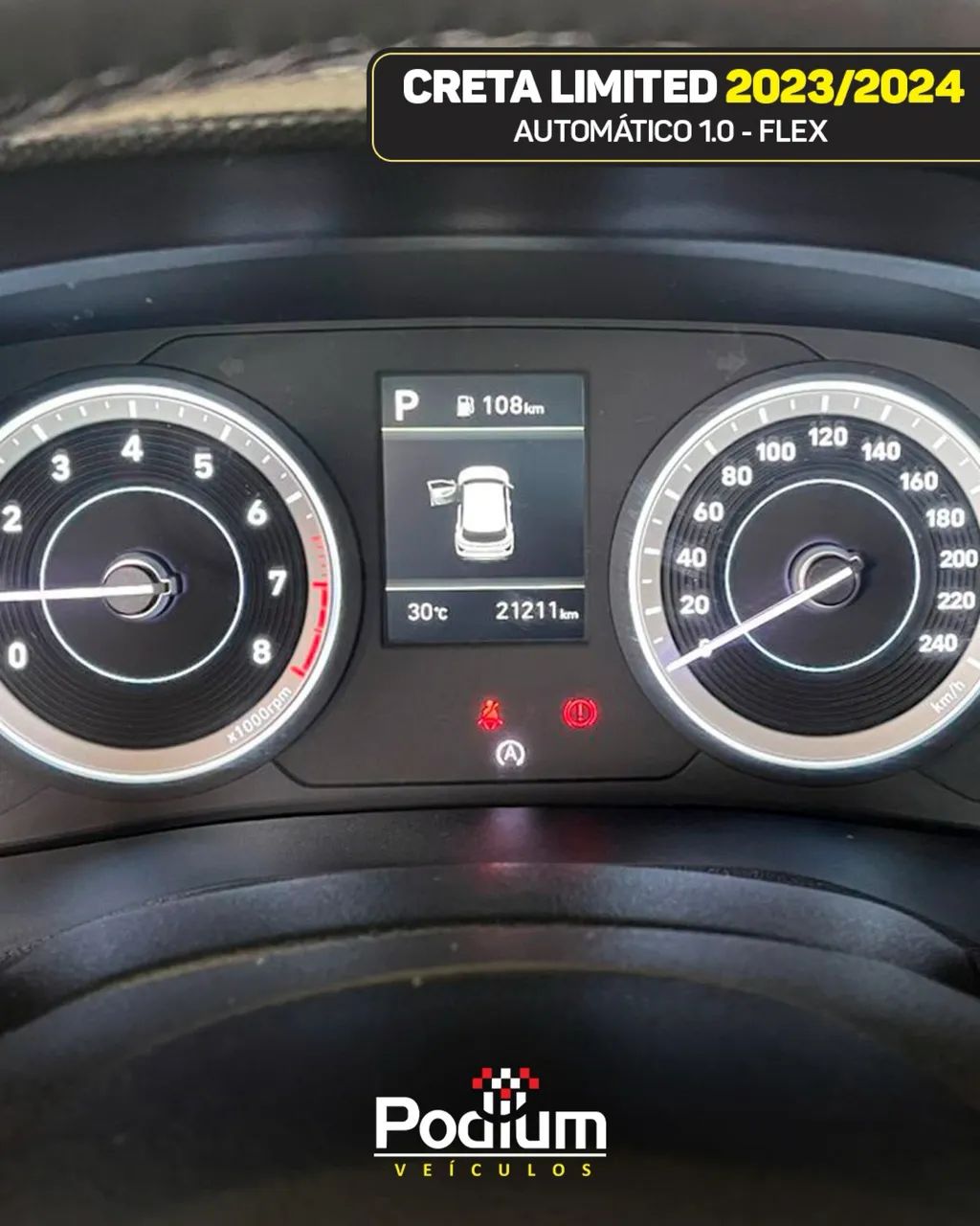 Hyundai Creta Limited 1.0 TB 12V Flex AUT 2024 - Foto 9