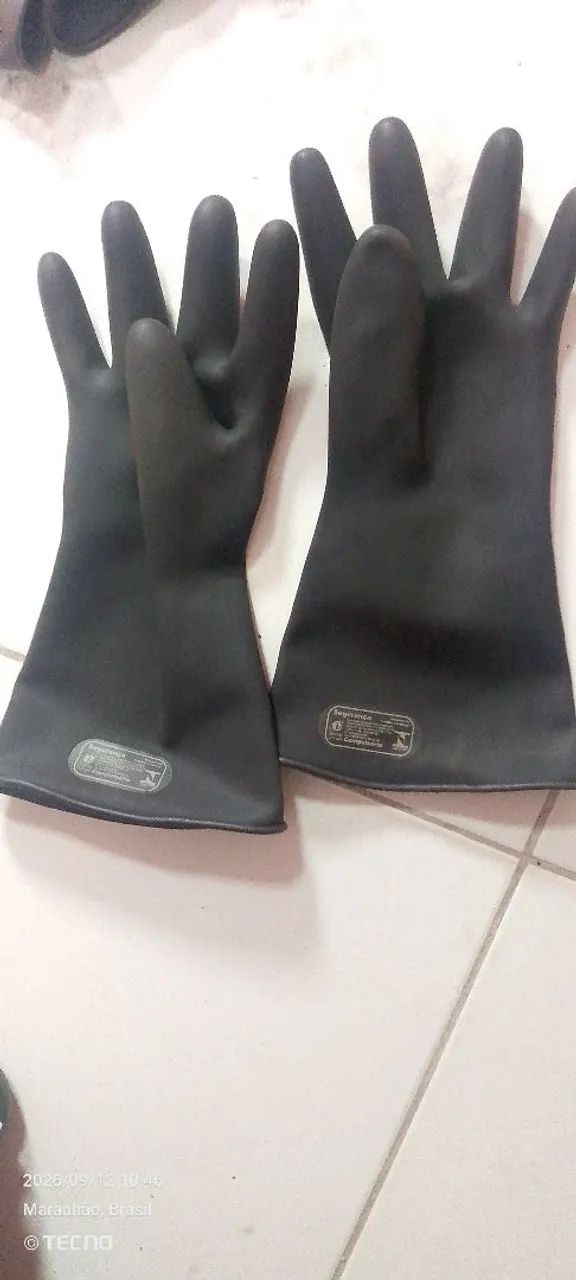 Luva de alta tensão sem proteção 