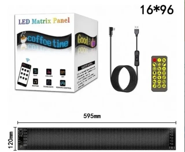 Painel Led Letreiro Matriz Digital Bluetooth Flex Carro  - Foto 2
