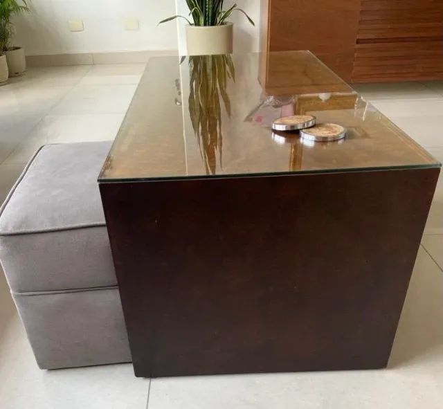 Mesa de Centro com 2 Puffs - Foto 2