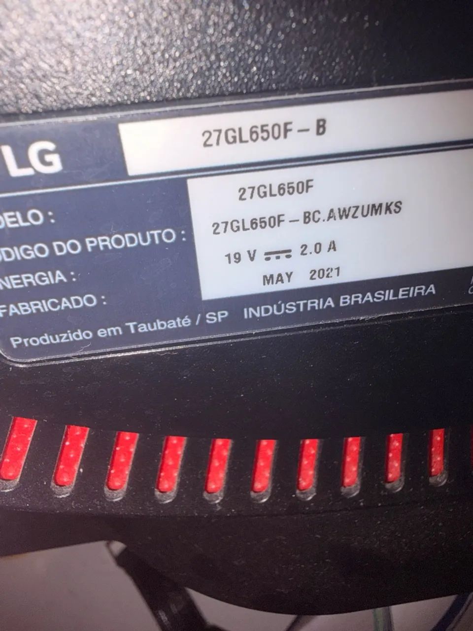 MONITOR  LG 27 polegadas 144 HZ - Foto 5