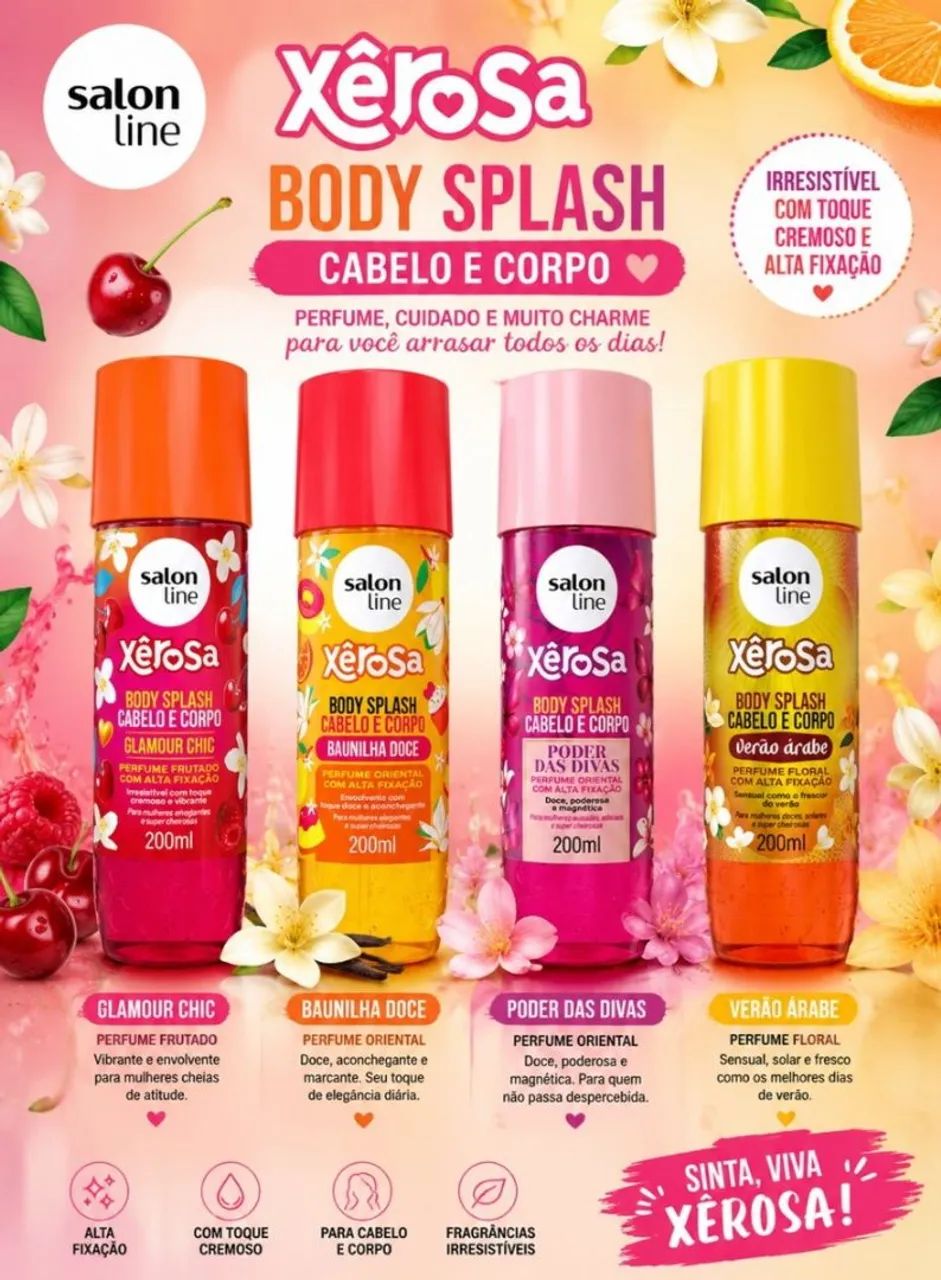 Body Splash Xêrosa Cabelo e Corpo-Salon Line