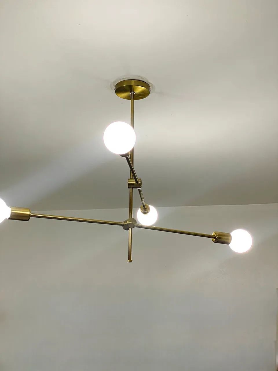 Lustre Pendente Sputnik Dourada - Foto 2