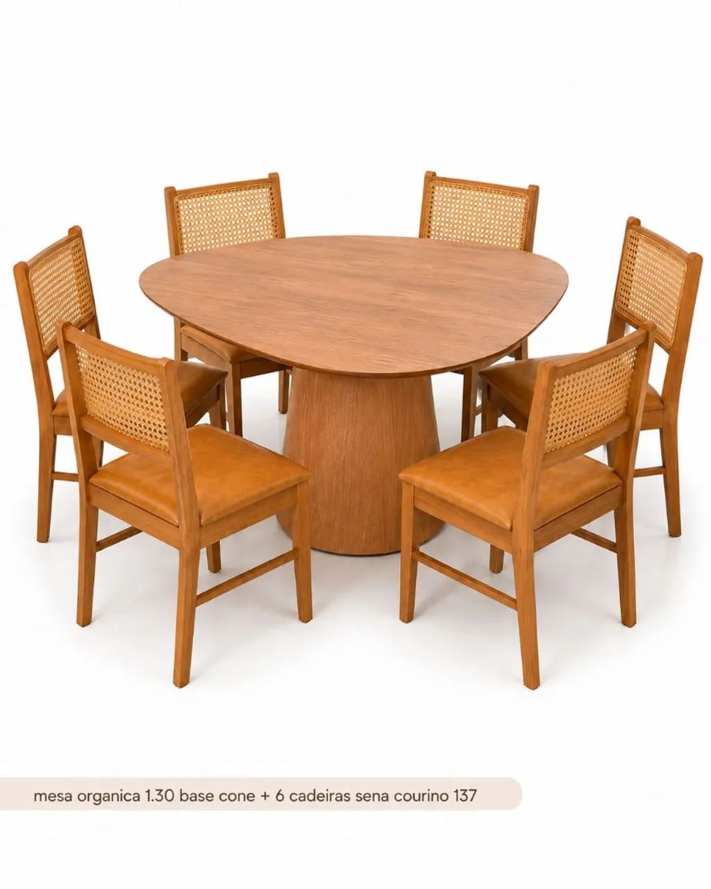 Mesa de Jantar elegante com 4 cadeiras 