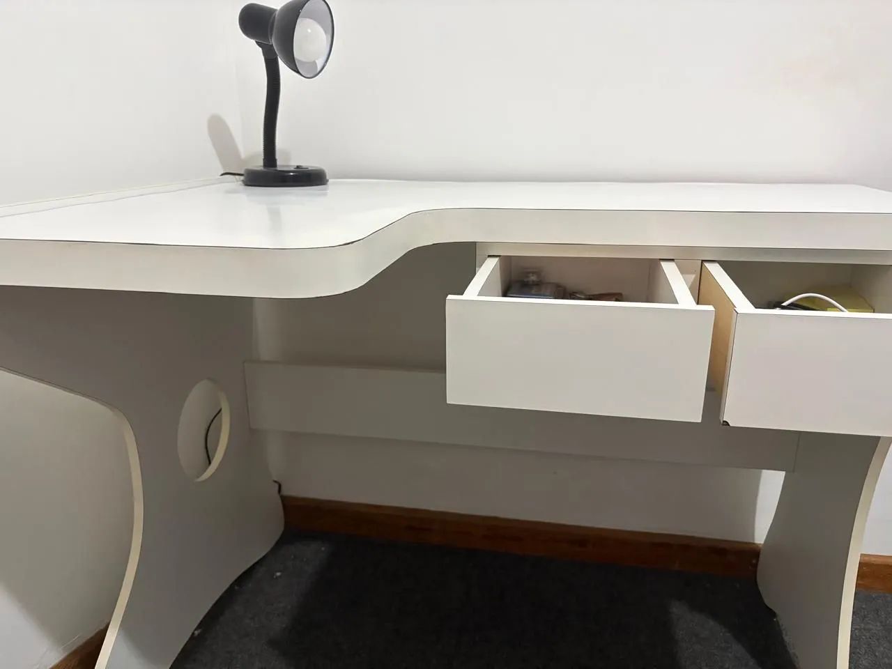 Mesa de escritório Branca Madeira - Foto 5