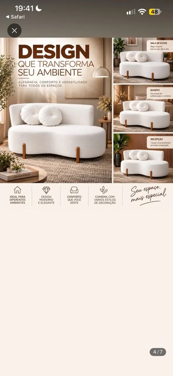 Mega promoção sofá orgânico sob medida - Foto 3
