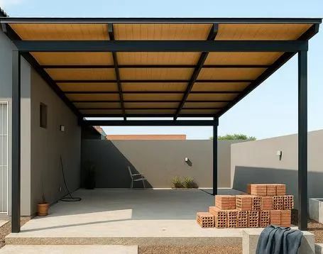 Construção Garagem e ária de serviço 