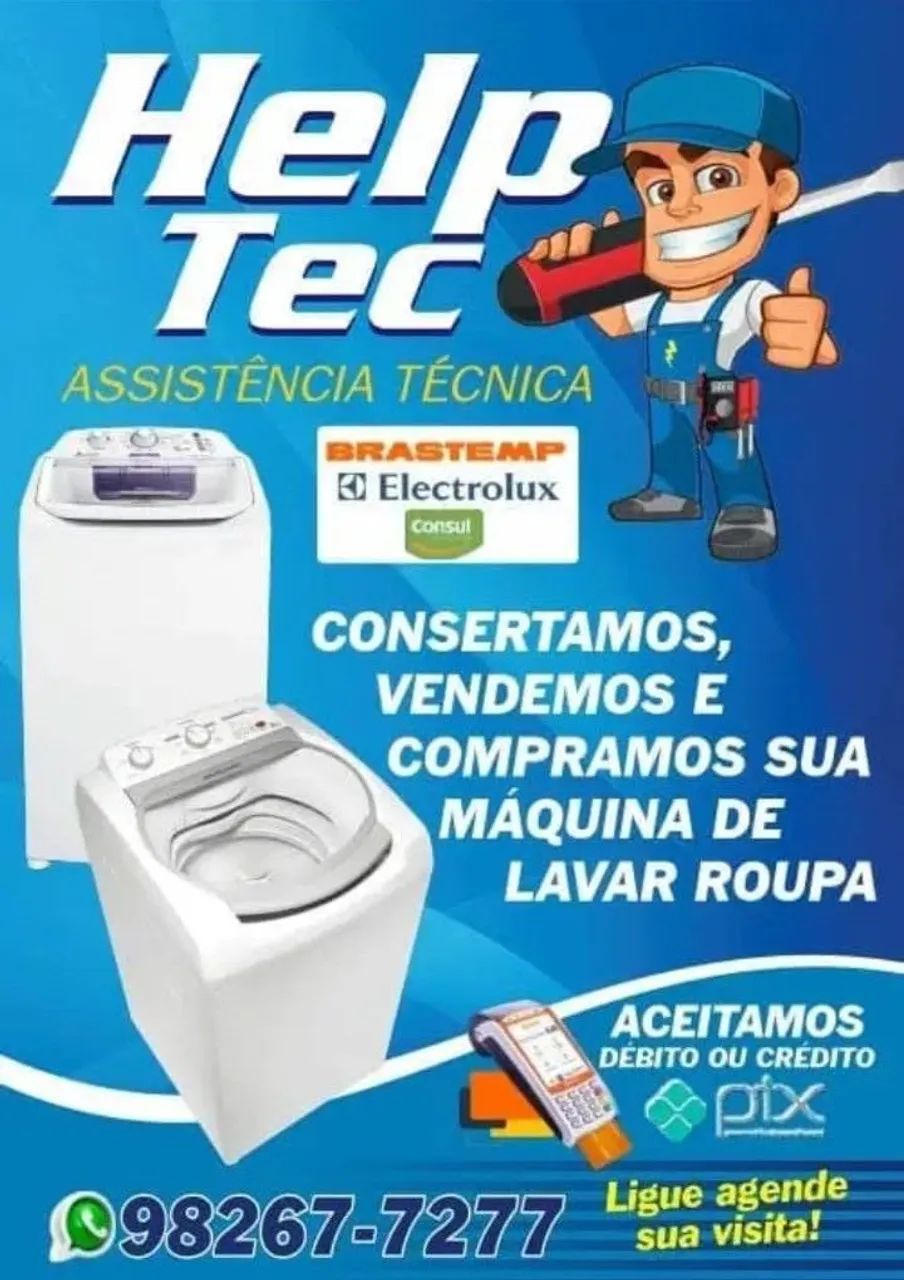 Geladeira, máquina de lavar, microondas e ar condicionado  - Foto 3