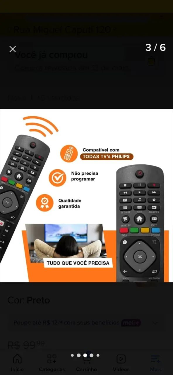 Controle compatível LG smartv