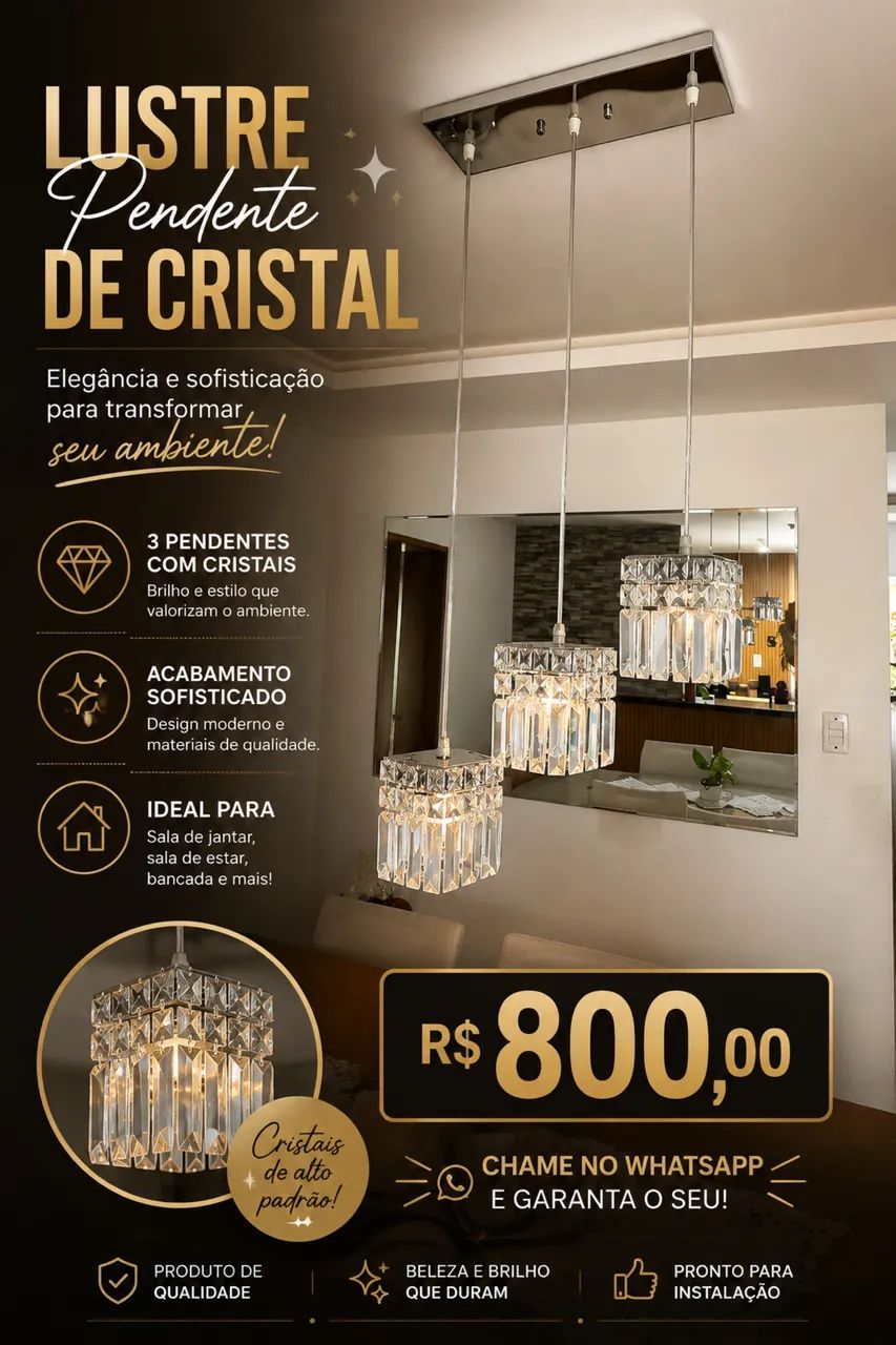Lustre importado com cristais  - Foto 2