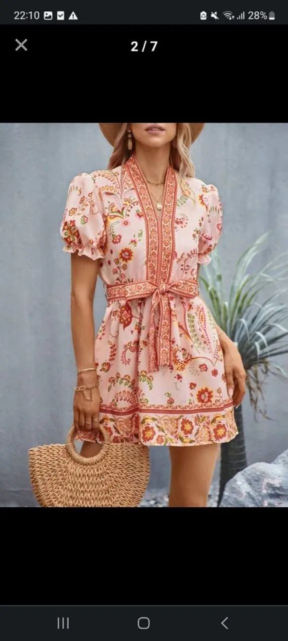 Vestido curto floral - Foto 3