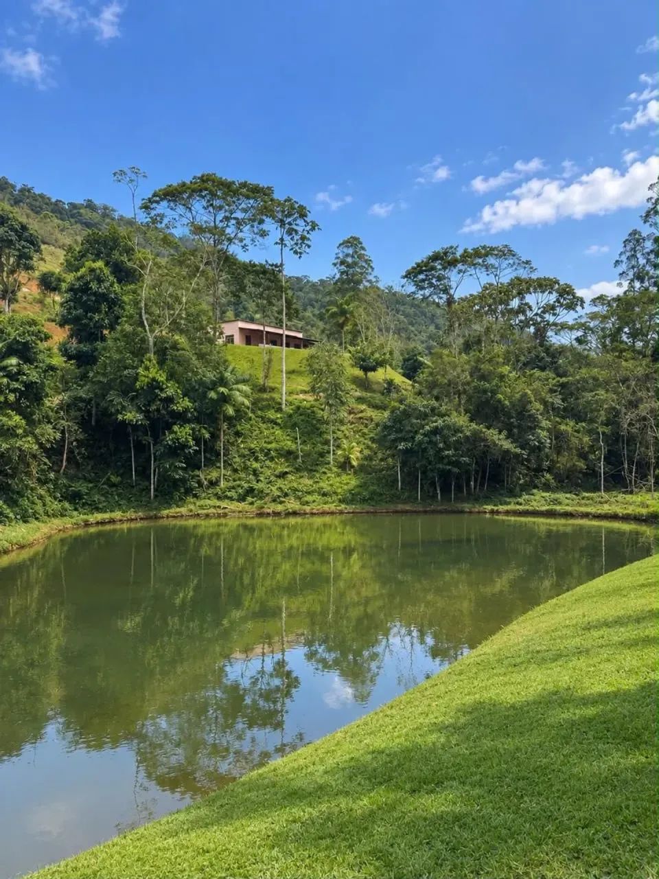 Propriedade com rio, represa e casa em Santa Teresa Es