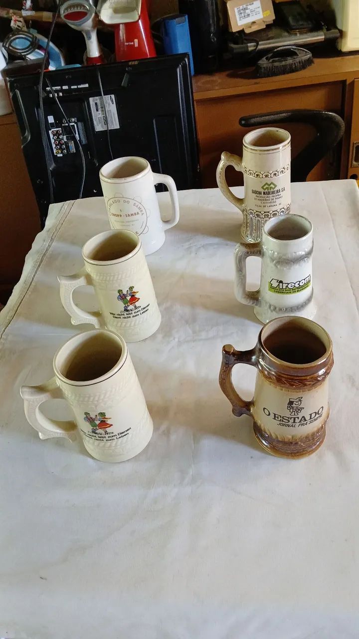 Lote de canecos de Chopp para colecionadores. 