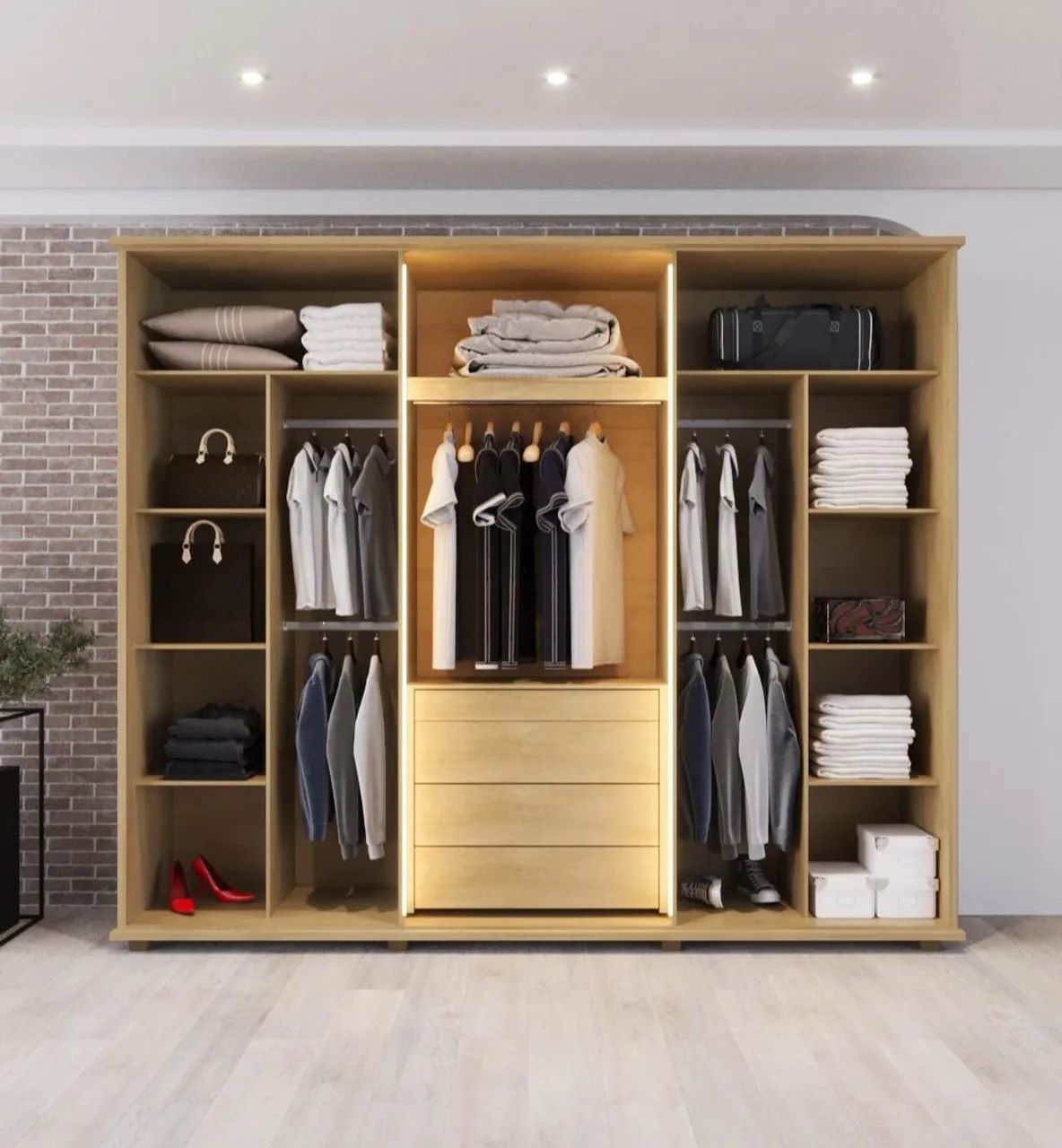 Guarda roupa com led grande casal - Foto 4
