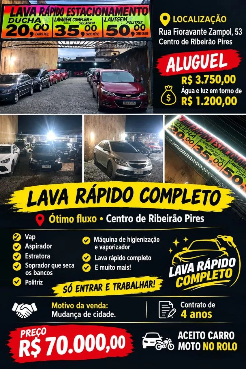 Vende-se lava rápido e estética 