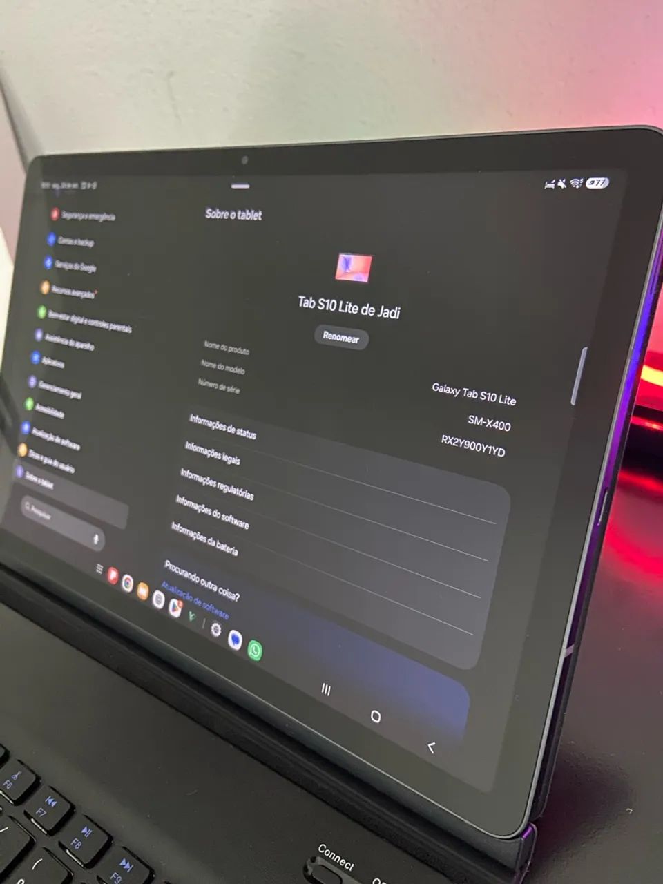 Tablet Samsung s10 lite MUITO NOVO  - Foto 4