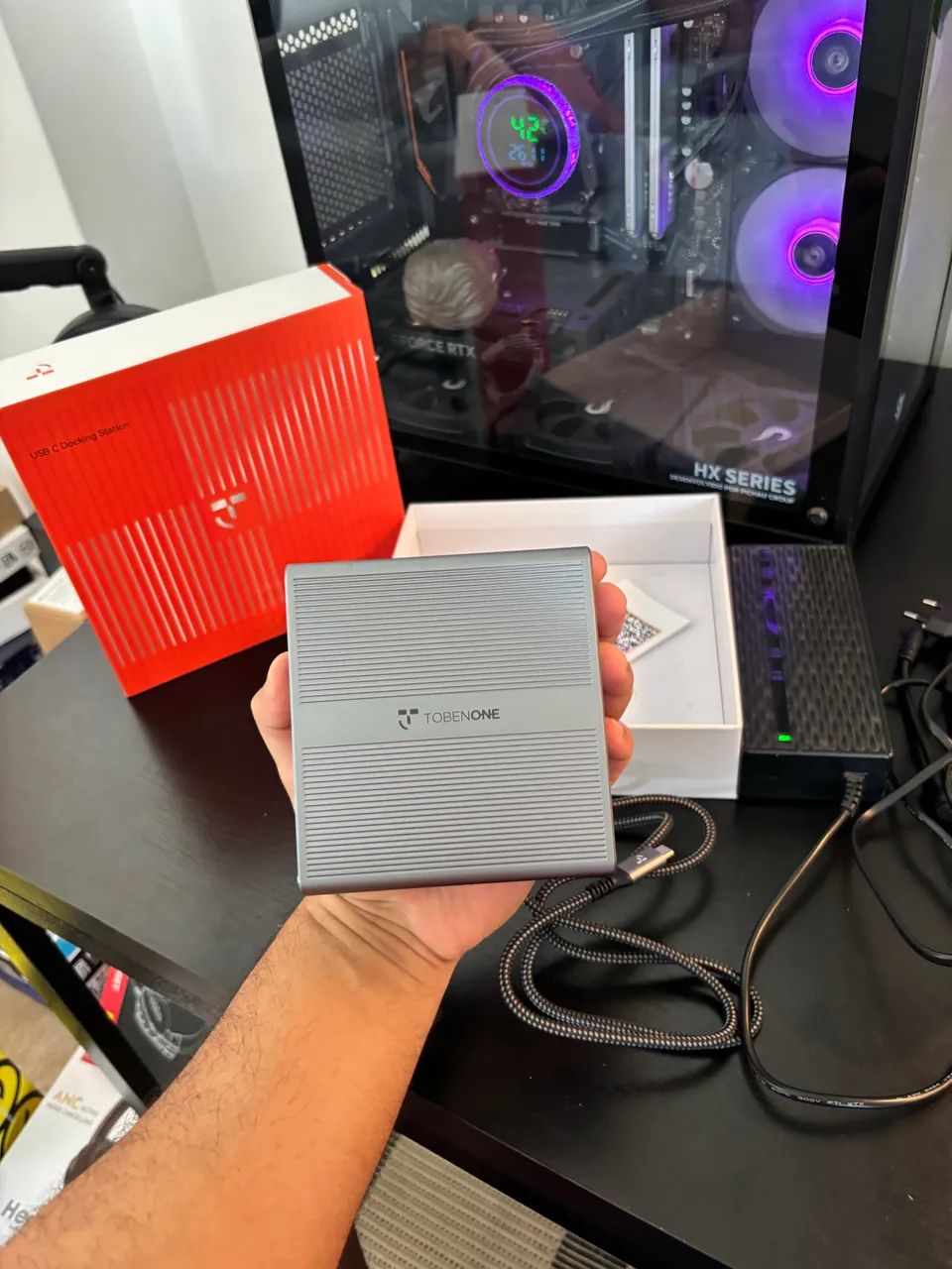 DOC USB STATION - TobeONE - nova, abri apenas para testar e gravar - Foto 4