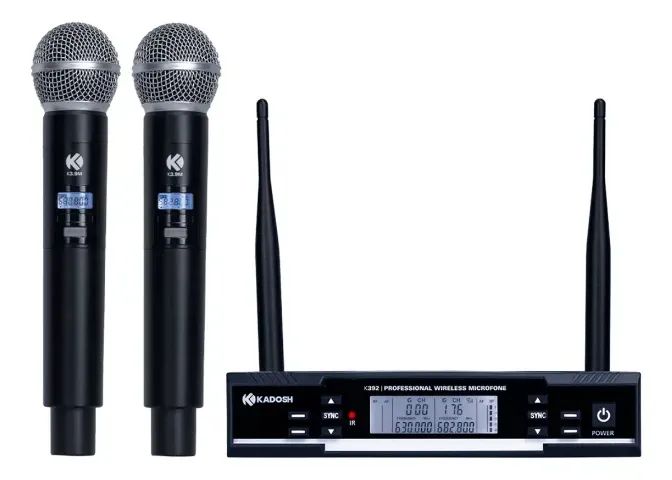 Microfone Kadosh Sem Fio K 392m  Duplo 