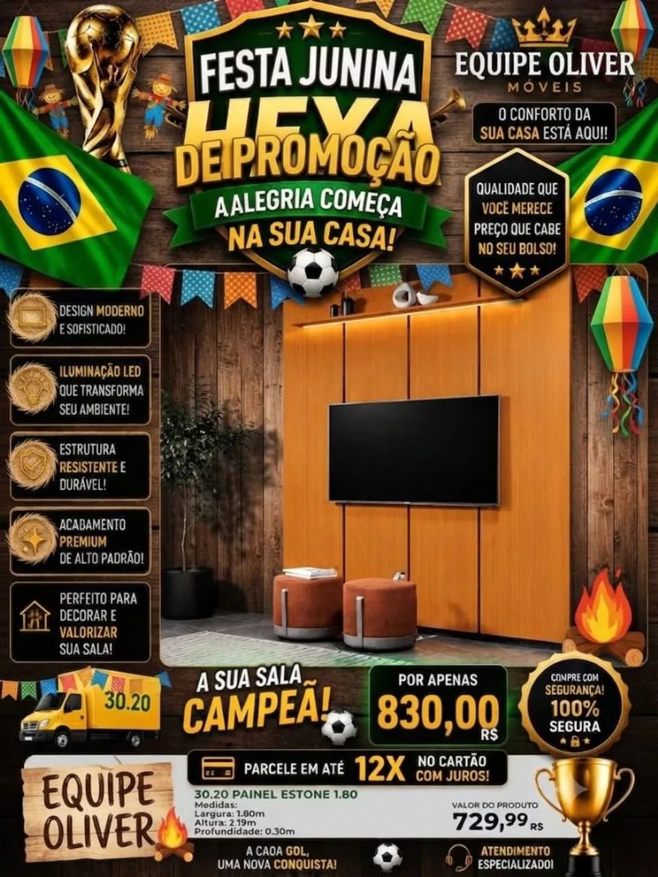 HOME E PAINÉIS LINDOS MODELOS  - Foto 2