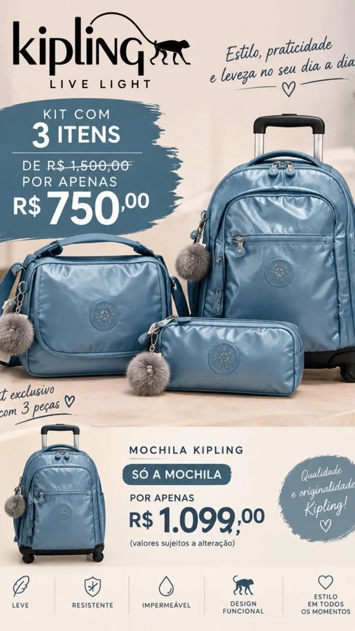 Conjunto Kipling semi novo 