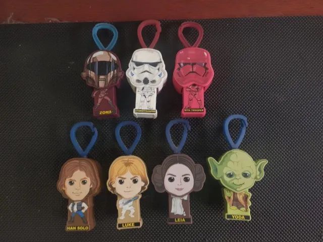 Lote Mini Lanternas Chaveiros Star Wars e Personagens
