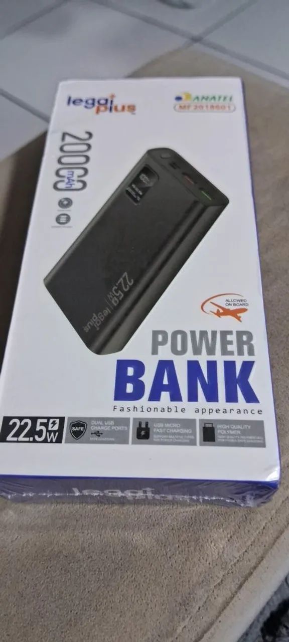 Bateria portátil Power Bank.