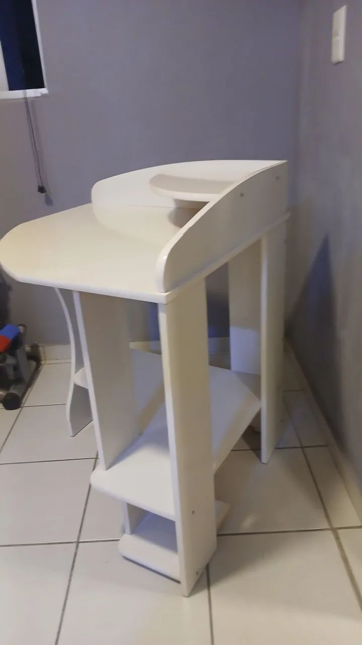 Mesa de computador branca mdf - Foto 3