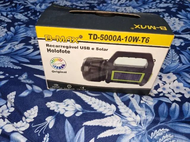 Lanterna led holofote recarregável 10w T6 TD-5000A - B-Max - Foto 2