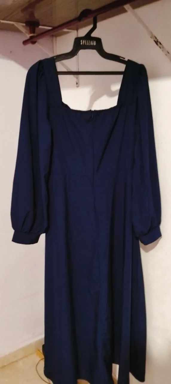 Vestido midi shein azul marinho  - Foto 3