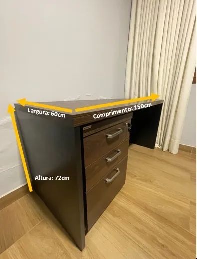 Mesa de escritório e gaveteiro 100% MDF - Foto 4