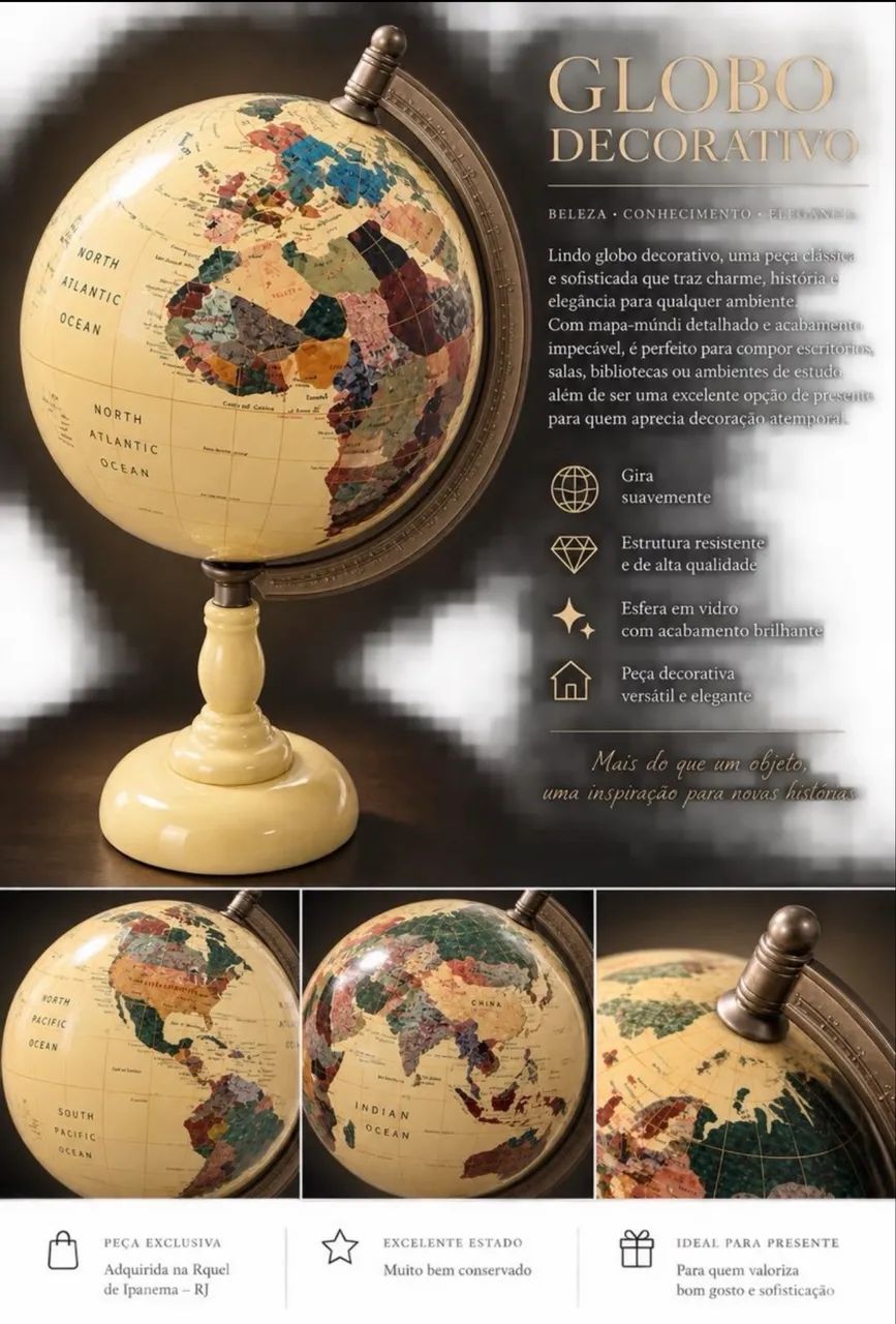Globo Decorativo de Vidro - Elegante e Sofisticado 