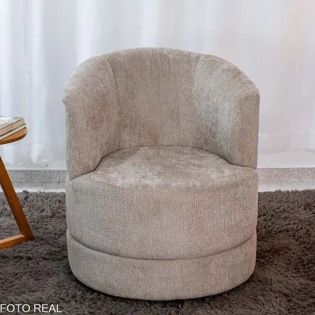 Entrega super rápida!! Poltrona Giratória Marselha Chenile 74cm - Foto 5