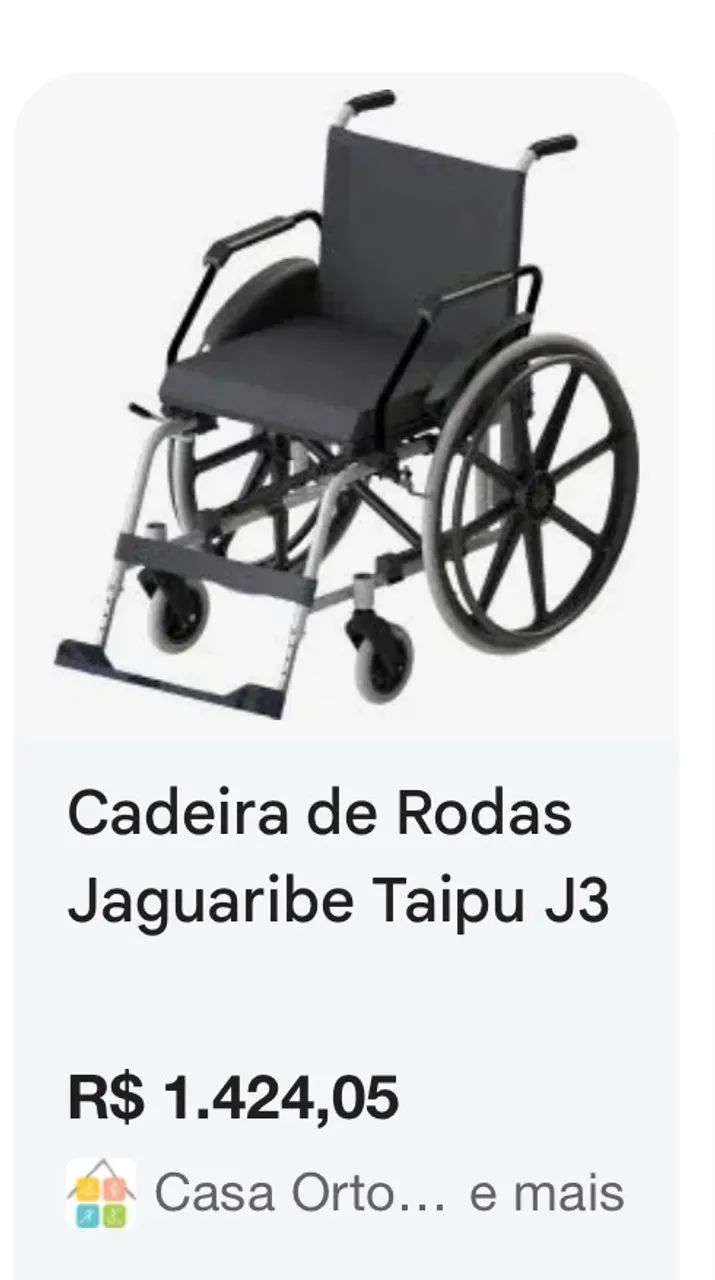 CADEIRA DE RODAS TAIPU J3 - JAGUARIBI. - Foto 5